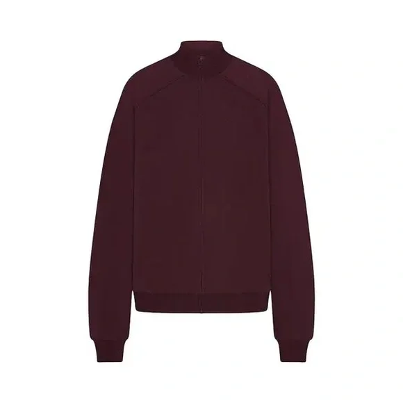 NWOT Skims x Nike Matte Tricot Track Jacket - Currant - Picture 2 of 4